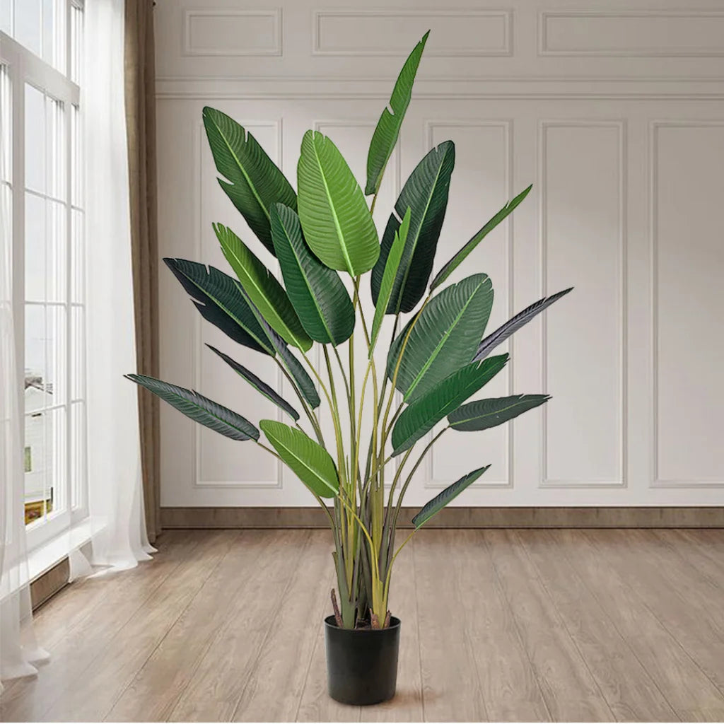 Artificial Birds of Paradise Tree 2X 245cm Giant Green Fake Tropical Indoor Plant Home Office Decor