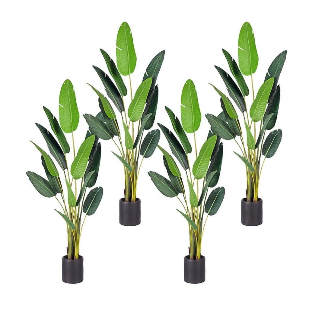 Artificial Birds of Paradise Tree 4X 220cm Giant Green Fake Tropical Indoor Plant Home Office Decor