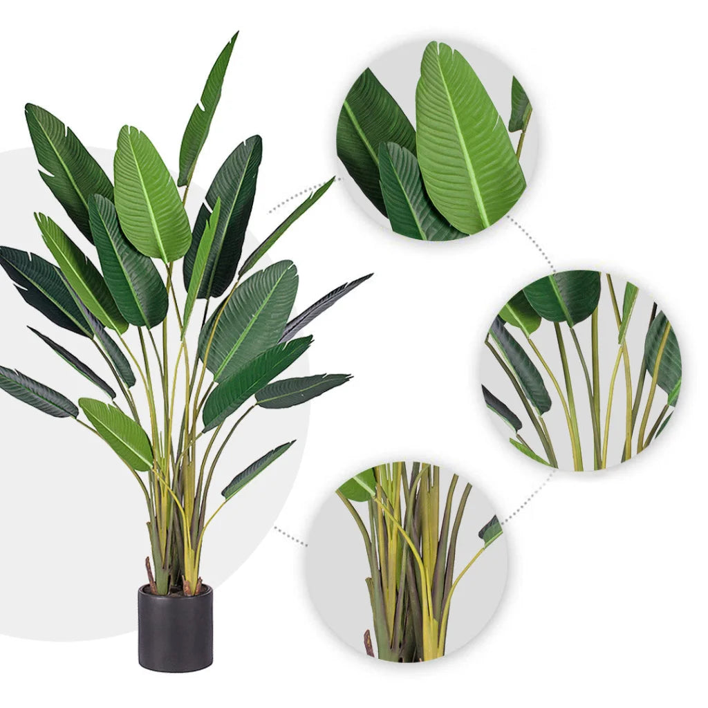 Artificial Birds of Paradise Tree 4X 245cm Giant Green Fake Tropical Indoor Plant Home Office Decor