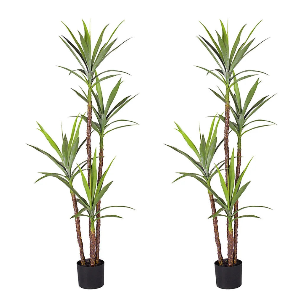 Artificial Dracaena Yucca Tree 2X 180cm Natural Green Fake Tropical Indoor Plant Home Office Decor