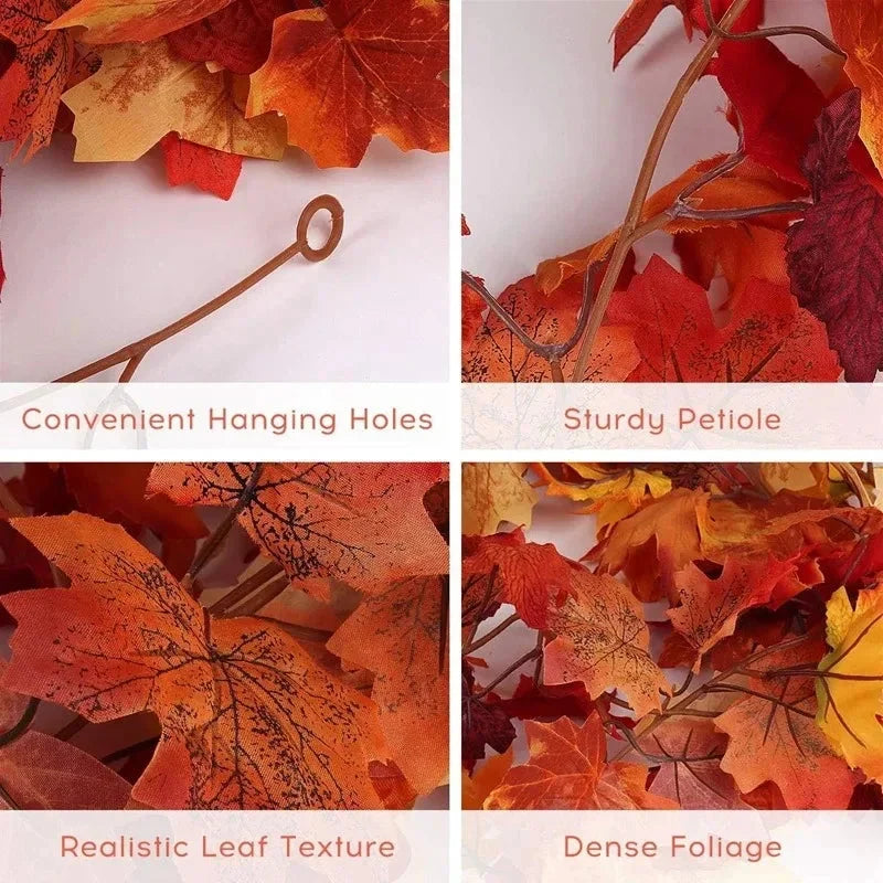 Artificial Fall Maple Leaf Garland 2M - Occasions