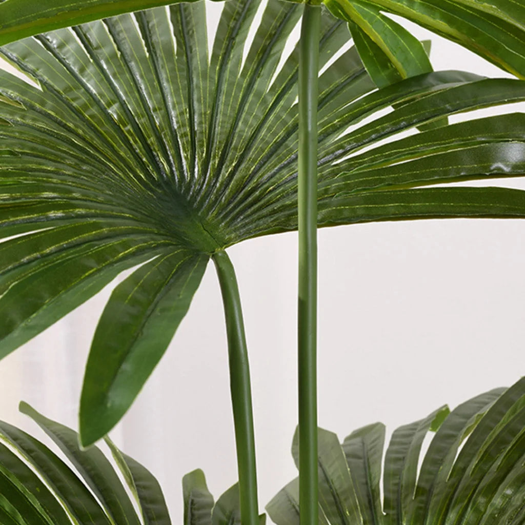 Artificial Fan Palm Tree 120cm Natural Green Fake Tropical Indoor Plant Home Office Decor