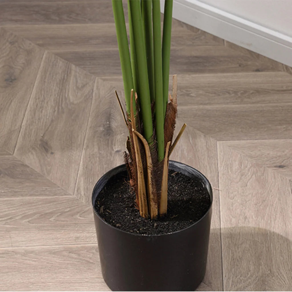 Artificial Fan Palm Tree 120cm Natural Green Fake Tropical Indoor Plant Home Office Decor