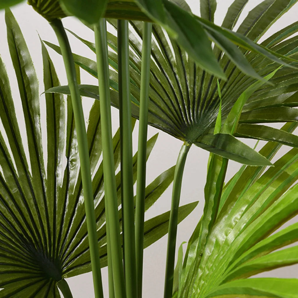 Artificial Fan Palm Tree 120cm Natural Green Fake Tropical Indoor Plant Home Office Decor