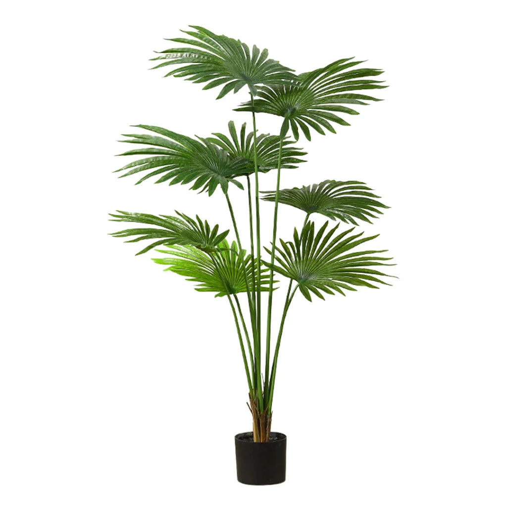 Artificial Fan Palm Tree 150cm Natural Green Fake Tropical Indoor Plant Home Office Decor