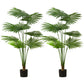 Artificial Fan Palm Tree 2X 150cm Natural Green Fake Tropical Indoor Plant Home Office Decor