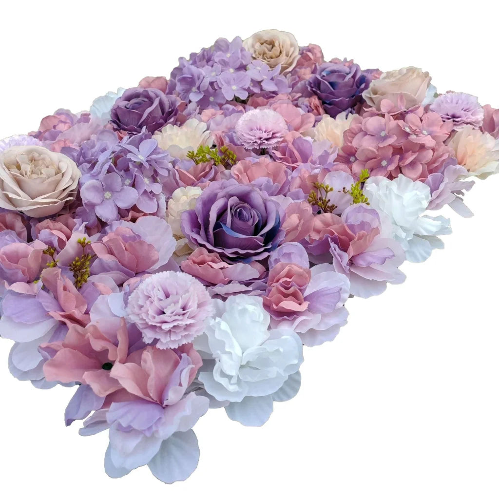 Artificial Flower Wall Backdrop Panel 40CM x 60CM - Mixed