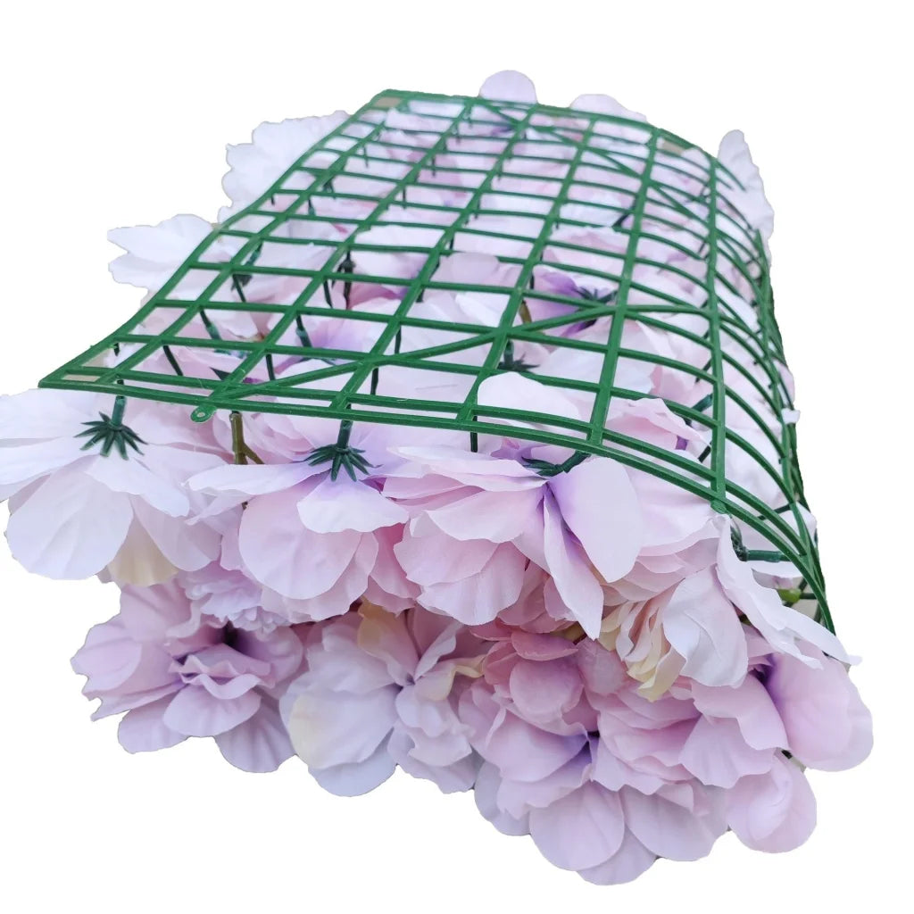 Artificial Flower Wall Backdrop Panel 40x60CM - Faux Pink