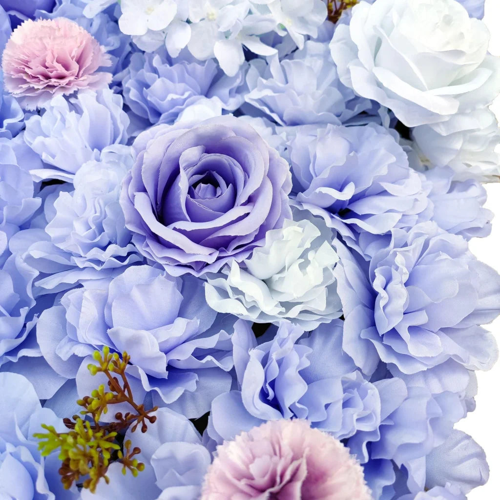 Artificial Flower Wall Backdrop Panel 40x60CM - Mixed Lilac