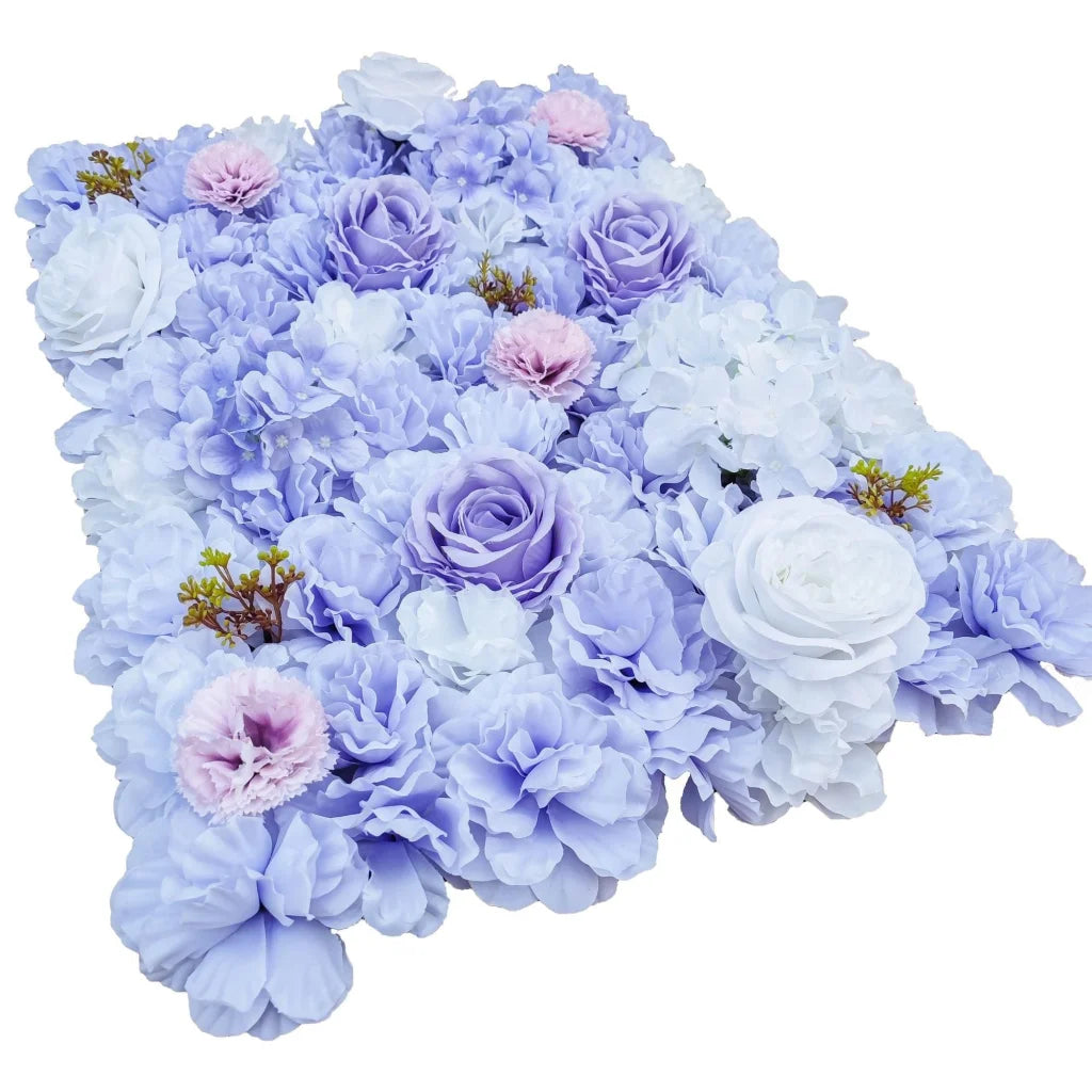 Artificial Flower Wall Backdrop Panel 40x60CM - Mixed Lilac