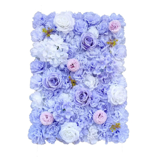 Artificial Flower Wall Backdrop Panel 40x60CM - Mixed Lilac