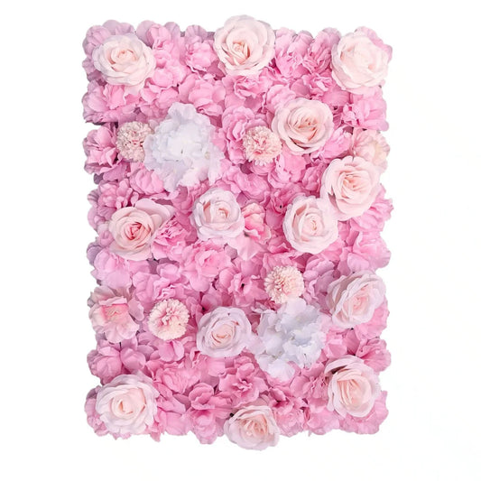 Artificial Flower Wall Backdrop Panel 40x60cm Mixed White