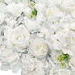 Artificial Flower Wall Backdrop Panel 40x60CM - Mixed White