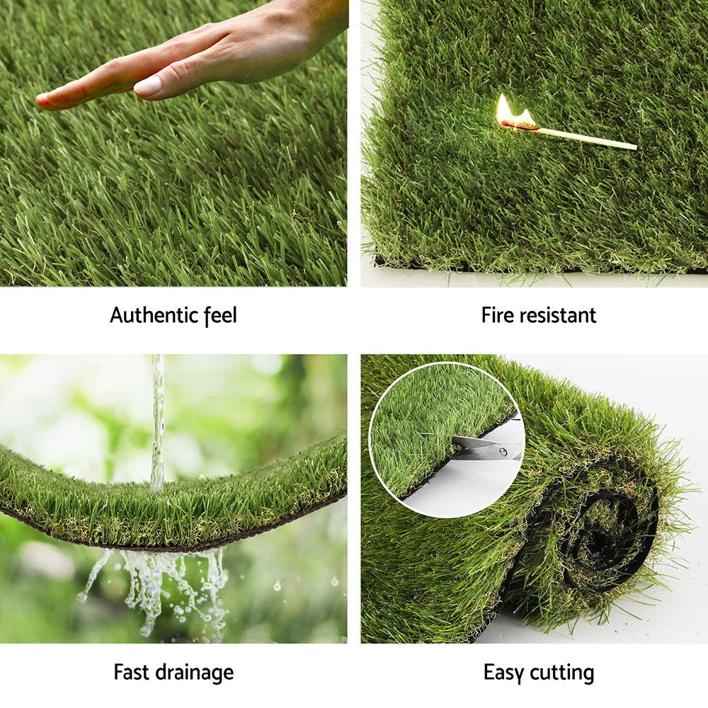 Artificial Grass 45mm 2M x 5M Synthetic Fake Lawn Turf