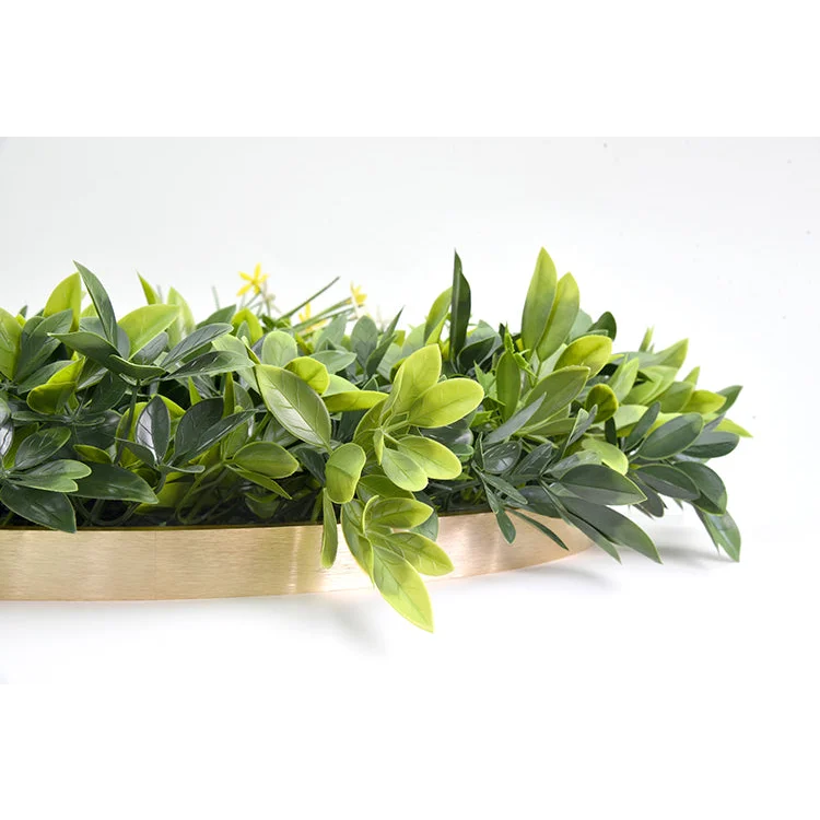 Artificial Green Wall Plant Panel Daffodil Smile Disc Art