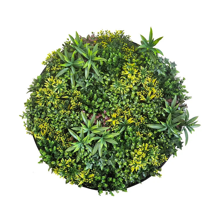 Artificial Green Wall Plant Panel Disc Garden Flower Art