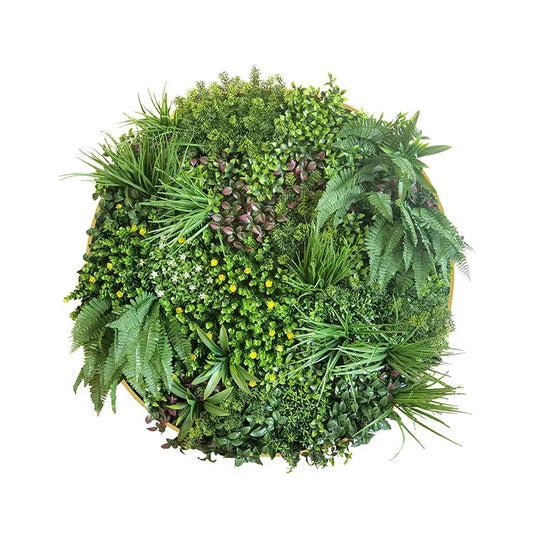 Artificial Green Wall Plant Panel Garden Flower Disc Art
