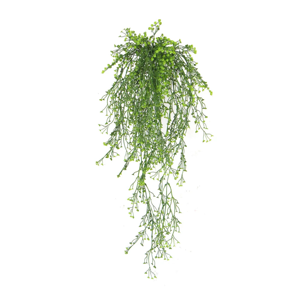 Artificial Hanging Plant Natural Green UV Resistant - 90cm