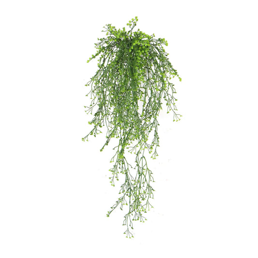 Artificial Hanging Plant Natural Green UV Resistant - 90cm