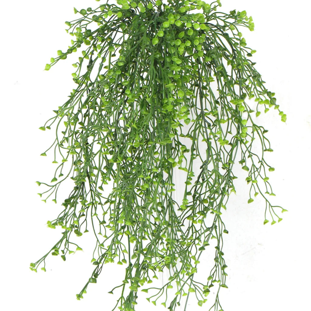 Artificial Hanging Plant Natural Green UV Resistant - 90cm
