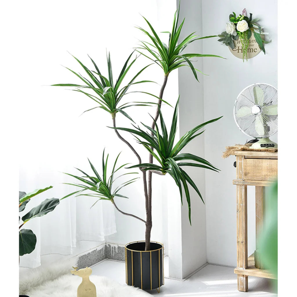 Artificial Indoor Brazilian Iron Tree Set Premium 2X 180cm Green Fake Plant Decorative - 4 Heads