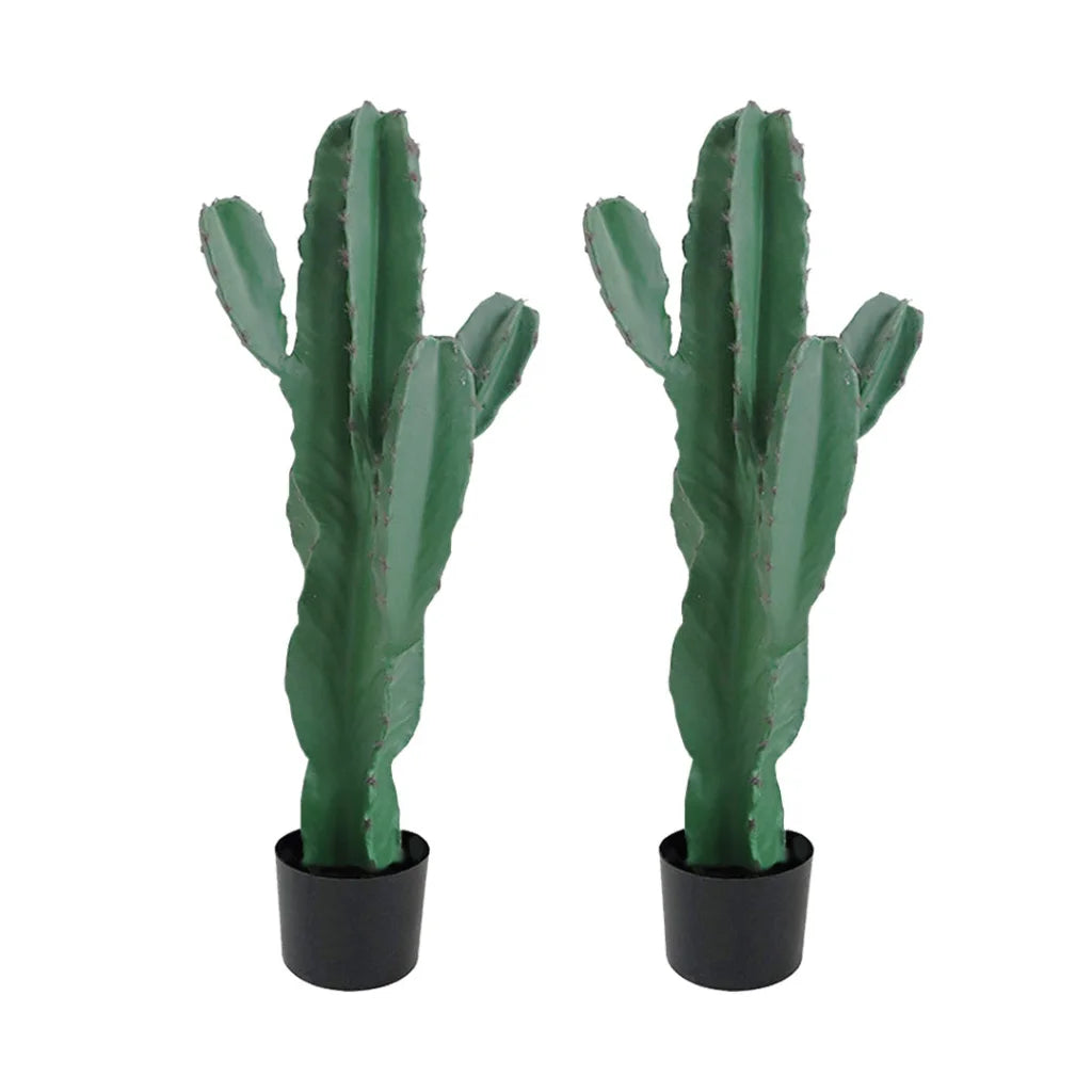 Artificial Indoor Cactus Tree Set Premium 2X 70cm Green Fake Simulation Decorative - 5 Heads