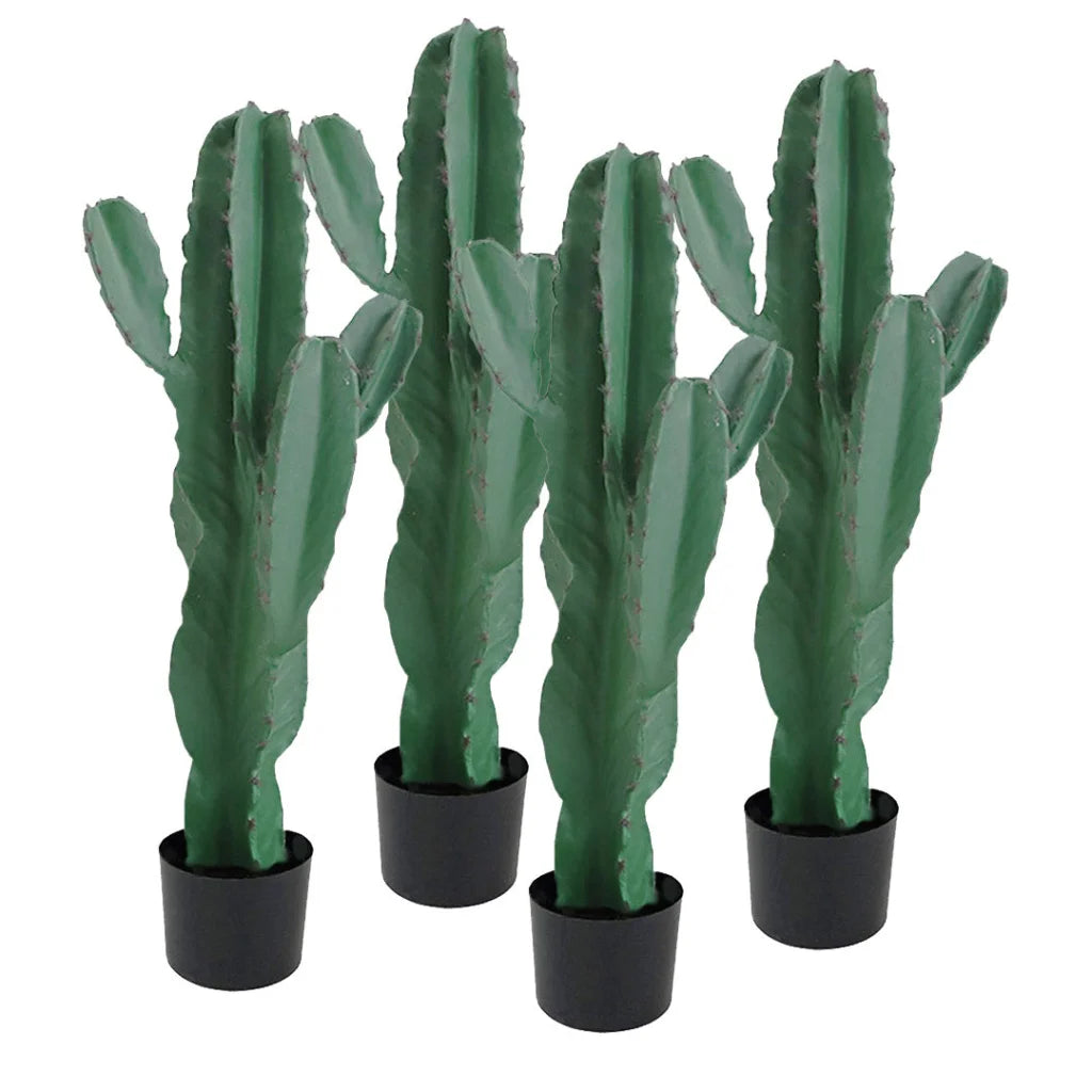 Artificial Indoor Cactus Tree Set Premium 4X 70cm Green Fake Simulation Decorative - 5 Heads