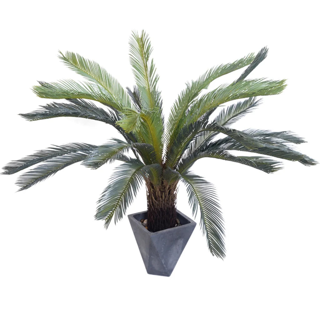 Artificial Indoor Cycas Revoluta Sago Palm Tree Set Premium 4X 155cm Fake Decoration with Pot