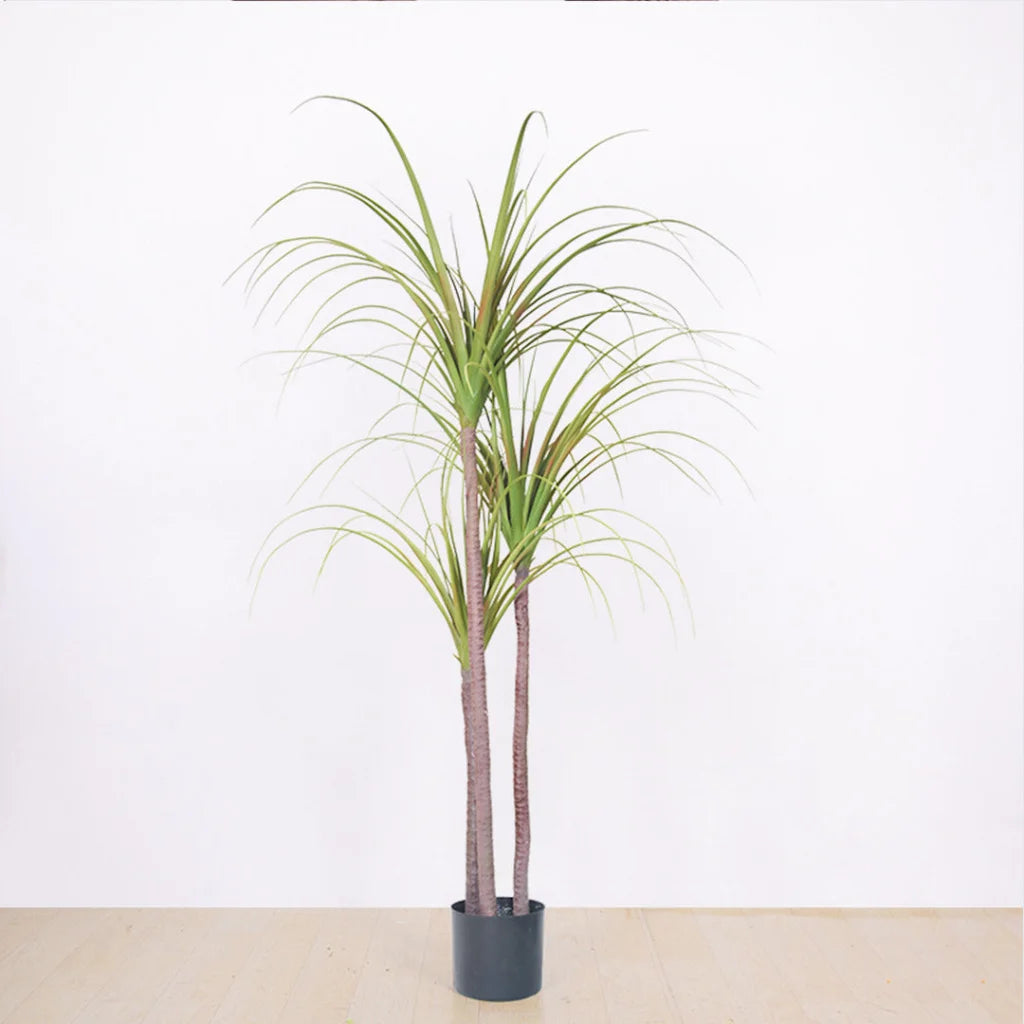 Artificial Indoor Dragon Blood Tree Set Premium 2X 145cm Green Fake Decorative