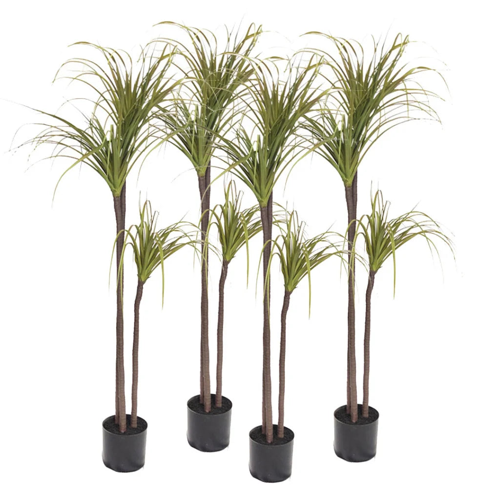 Artificial Indoor Dragon Blood Tree Set Premium 4X 145cm Green Fake Decorative
