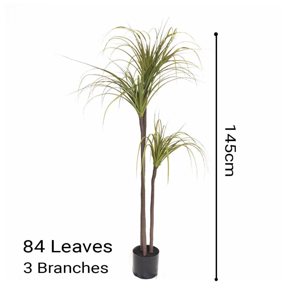 Artificial Indoor Dragon Blood Tree Set Premium 4X 145cm Green Fake Decorative