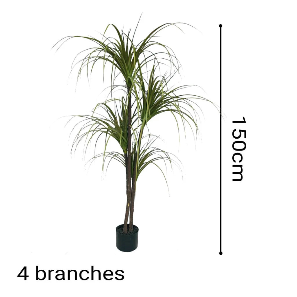 Artificial Indoor Dragon Blood Tree Set Premium 4X 150cm Green Fake Plant Simulation Decorative