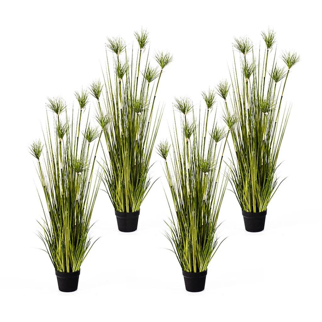 Artificial Indoor Papyrus Plant Tree Set Premium 4X 150cm Green Fake Simulation Decorative