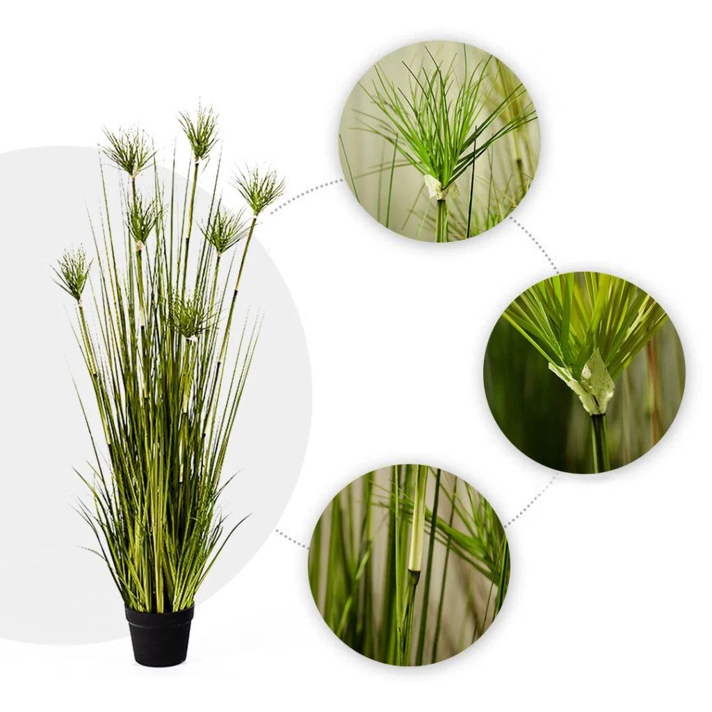 Artificial Indoor Papyrus Plant Tree Set Premium 4X 150cm Green Fake Simulation Decorative