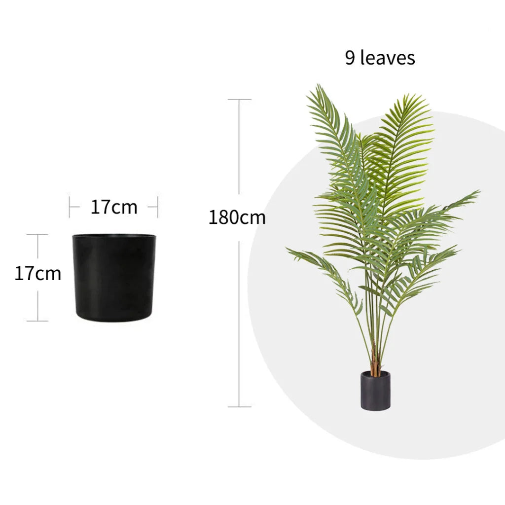 Artificial Indoor Plant 180cm Green Rogue Areca Palm Tree Fake Tropical Home Office Decor