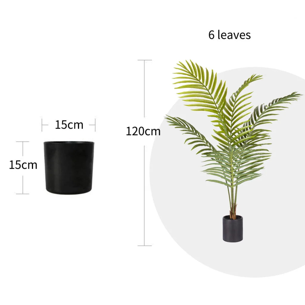 Artificial Indoor Plant 2X 120cm Green Rogue Areca Palm Tree Fake Tropical Home Office Decor