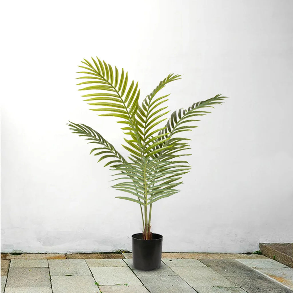 Artificial Indoor Plant 2X 120cm Green Rogue Areca Palm Tree Fake Tropical Home Office Decor