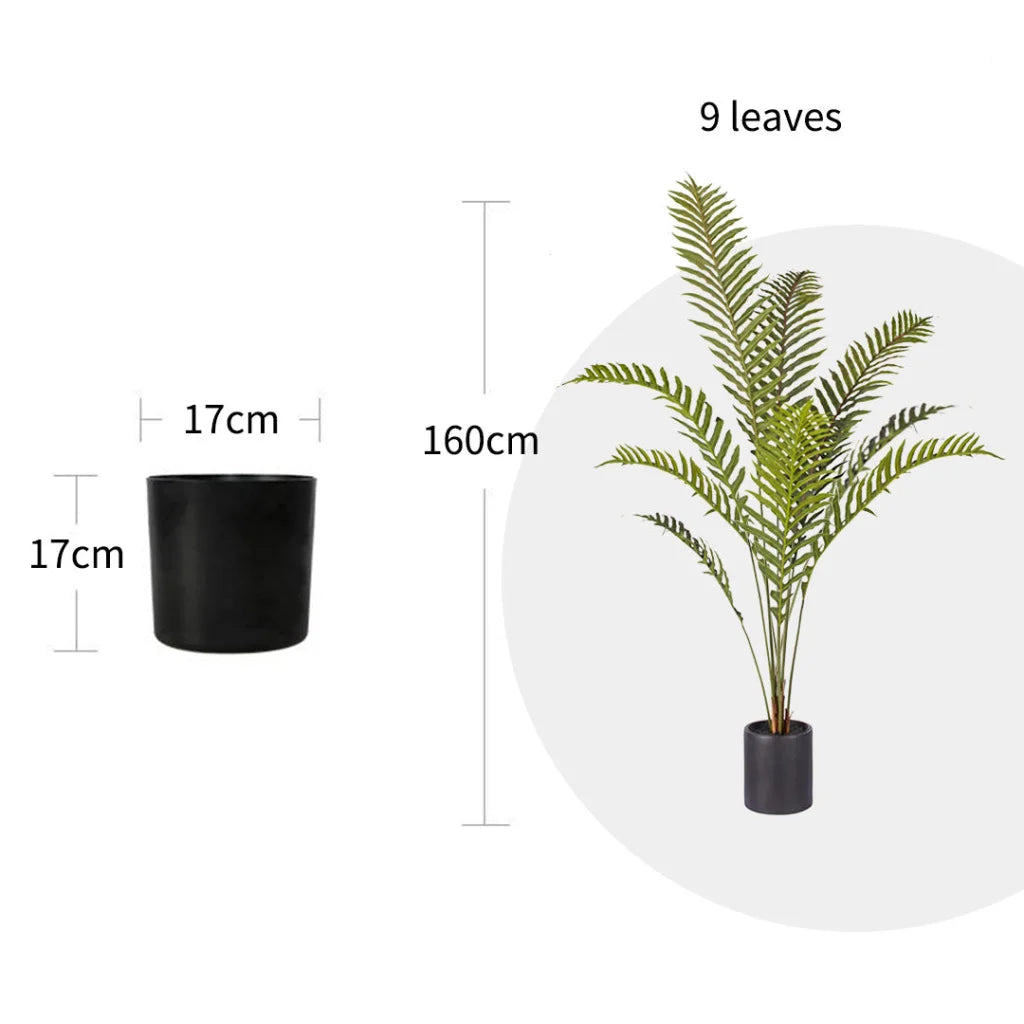 Artificial Indoor Plant 2X 160cm Green Rogue Areca Palm Tree Fake Tropical Home Office Decor