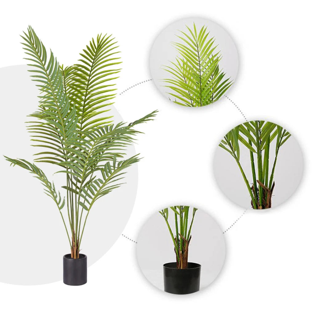 Artificial Indoor Plant 4X 180cm Green Rogue Areca Palm Tree Fake Tropical Home Office Decor