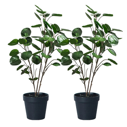 Artificial Indoor Pocket Money Tree Set Premium 2X 95cm Green Fake Simulation Decorative