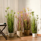 Artificial Indoor Potted Papyrus Plant Tree Premium 120cm Purple-Red Fake Simulation Decorative