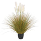 Artificial Indoor Potted Reed Bulrush Grass Tree Premium 137cm Fake Plant Simulation Decorative