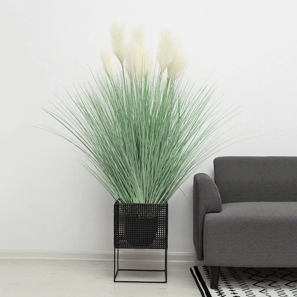 Artificial Indoor Potted Reed Bulrush Grass Tree Set Premium 4X 110cm Green Fake Plant Simulation Decorative