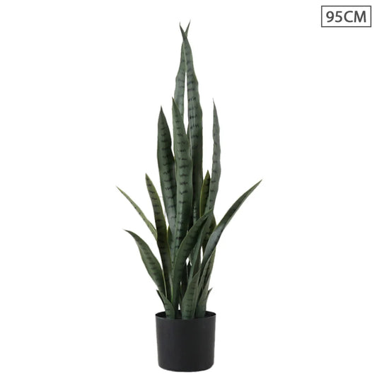 Artificial Indoor Snake Sansevieria Plant Premium 95cm Fake Decoration Tree with Flower Pot