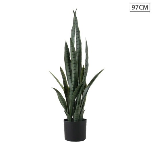 Artificial Indoor Snake Sansevieria Plant Premium 97cm Fake Decoration Tree with Flower Pot