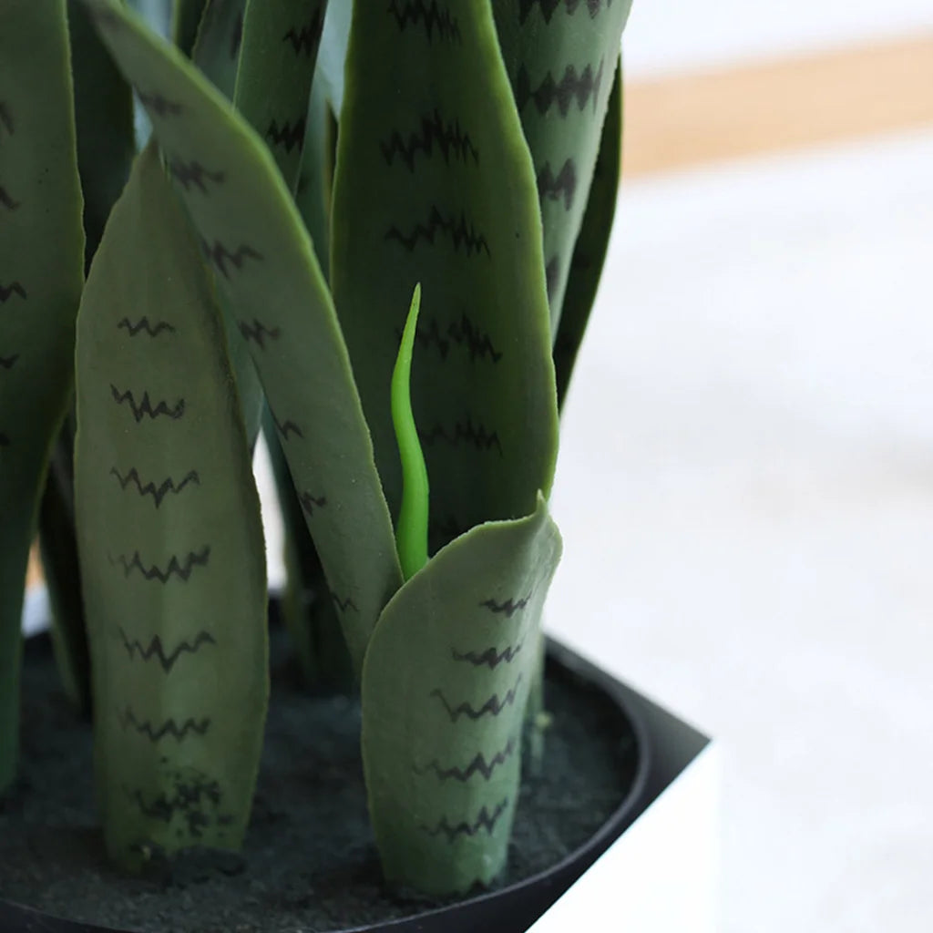 Artificial Indoor Snake Sansevieria Plant Set Premium 4X 95cm Fake Decoration Tree with Flower Pot