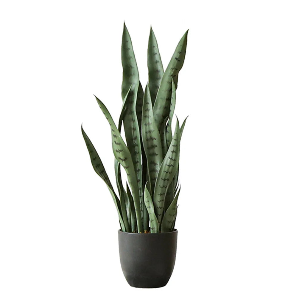 Artificial Indoor Snake Sansevieria Plant Set Premium 4X 95cm Fake Decoration Tree with Flower Pot