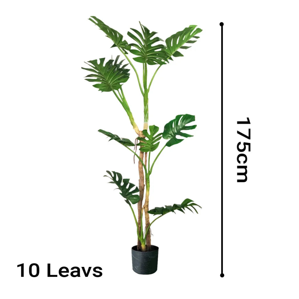 Artificial Indoor Turtle Back Tree Set Premium 2X 175cm Green Fake Fern Plant Decorative