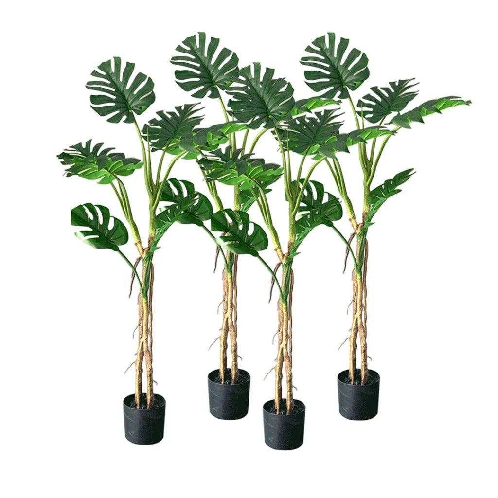 Artificial Indoor Turtle Back Tree Set Premium 4X 160cm Green Fake Fern Plant Decorative