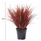 Artificial Ornamental Potted Dense Burgundy Grass UV
